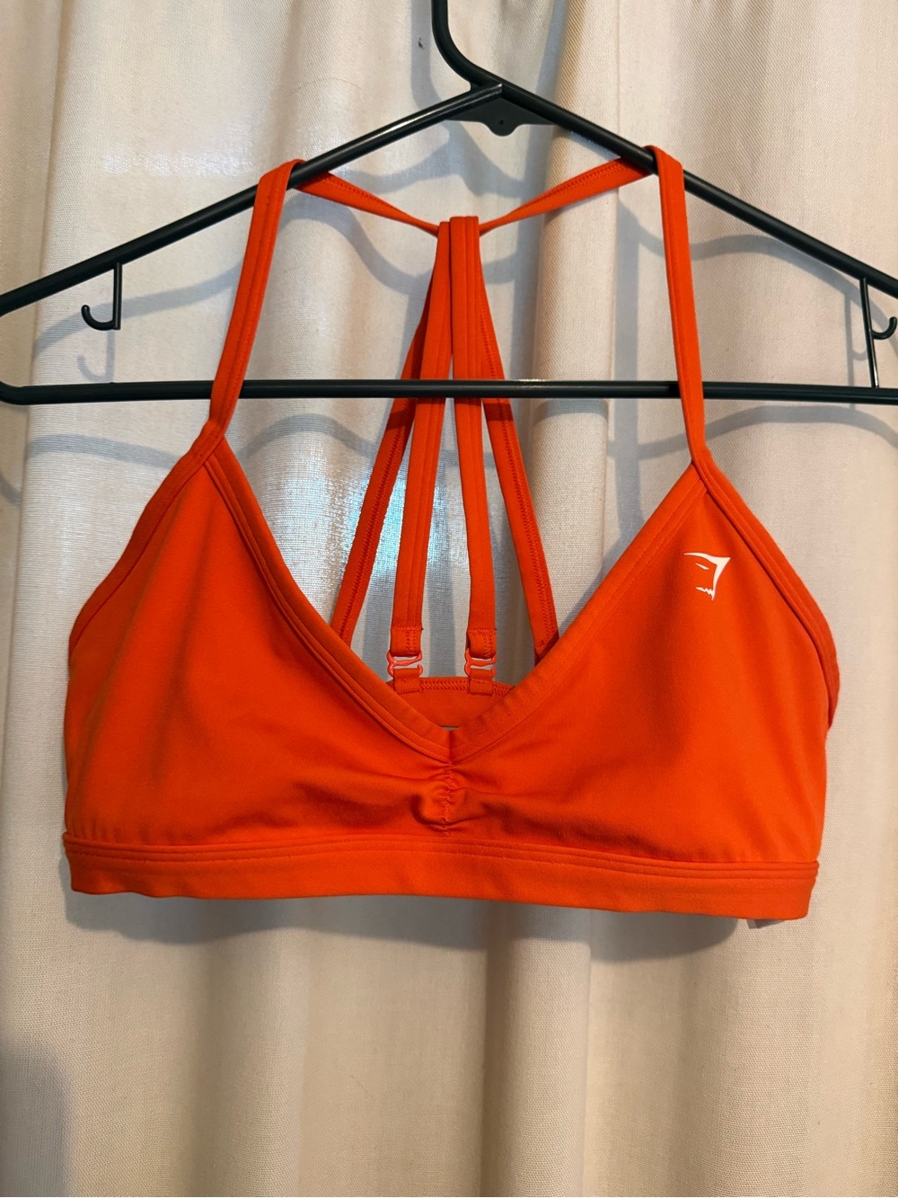 Gymshark Orange Strappy V-Neck Sports Bra